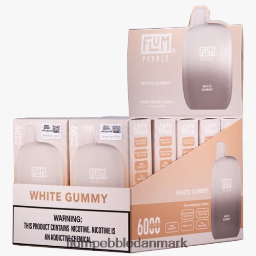 FLUM PEBBLES 6000 pust 10 pakker hvid gummiagtig H2LZ6X88 Flum Pebbles Flavors List
