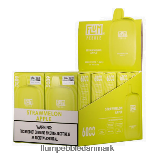 FLUM PEBBLES 6000 pust 10 pakker stråmelon æble H2LZ6X79 Flum Pebbles Wholesale