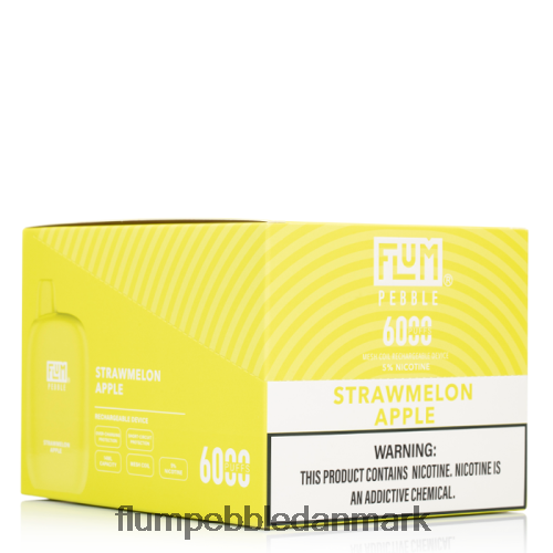 FLUM PEBBLES 6000 pust 10 pakker stråmelon æble H2LZ6X79 Flum Pebbles Wholesale