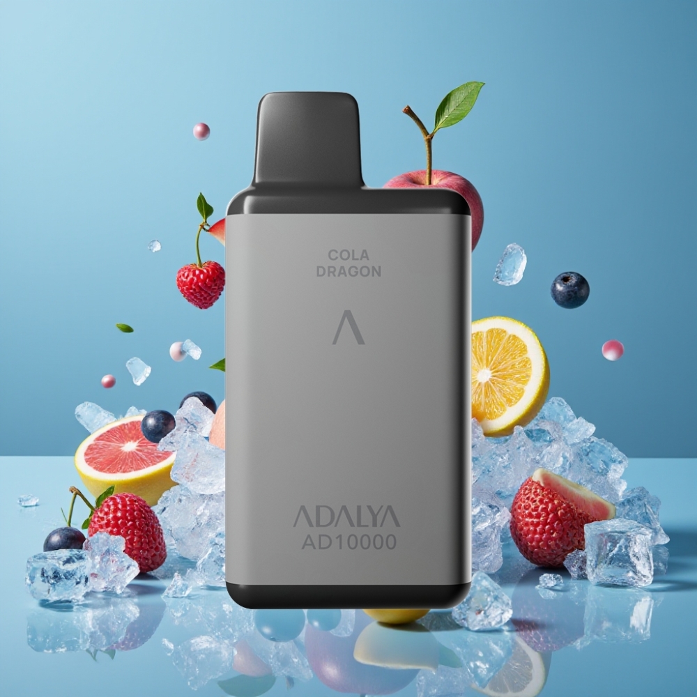 Adalya AD 10000 Puffs Engangs Vape Dansk Engros – Mellemgrå, Aluminium, 14 ml, Blå Is