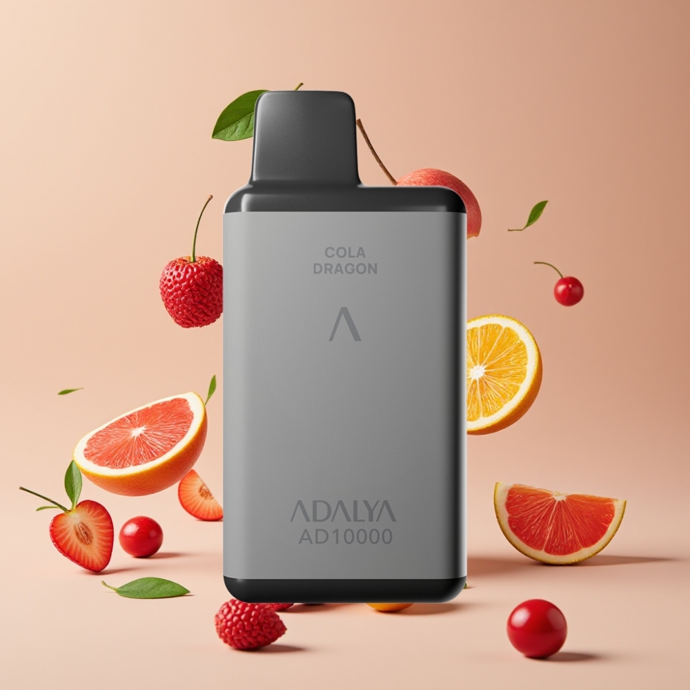 Adalya AD 10000 Puffs Engangs Vape Dansk Engros - Rumgrå, 14 ml, 2% Nikotin, USB-C