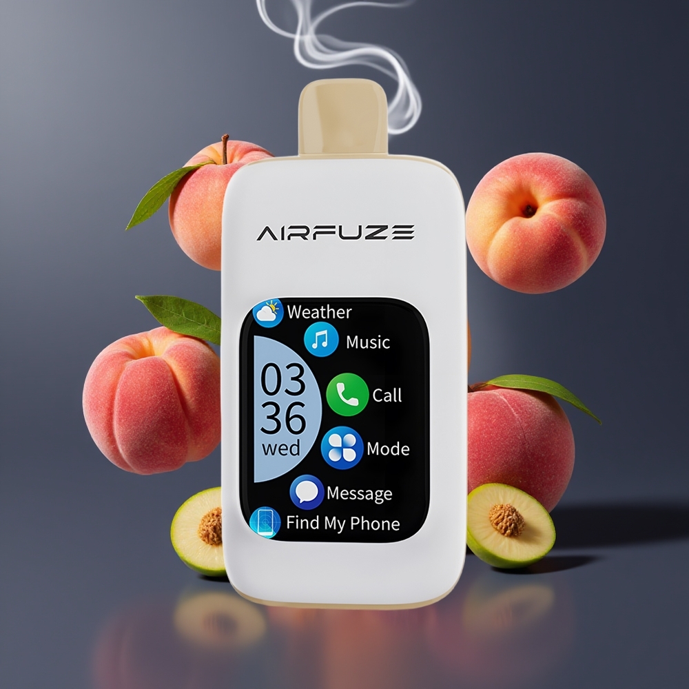 AirFuze Smart 30000 Puffs Disposable Pod Dansk engros med 5% nikotin og 900mAh batteri - Juicy Peach (Saftig Fersken)