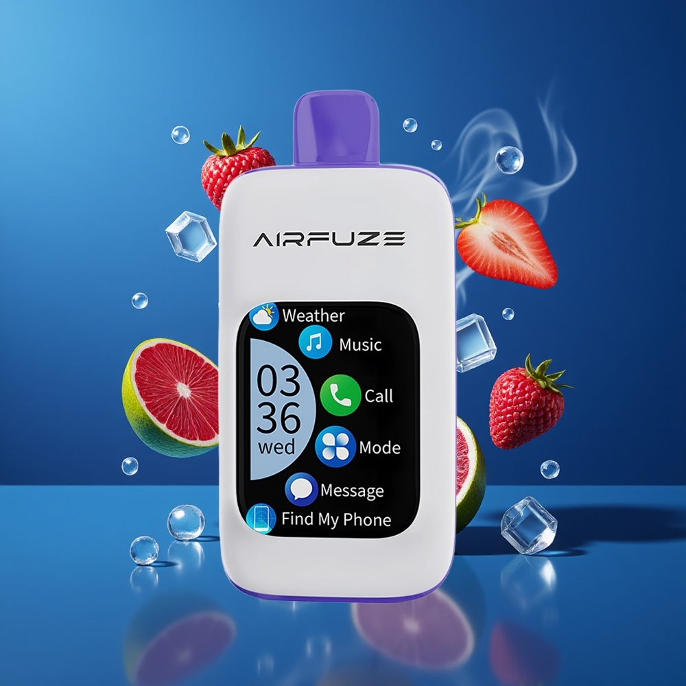 AirFuze Smart Pro 40000 Puffs Dansk Engros – 900mAh Genopladelig, 20ML E-væske, Blå Hindbær Is