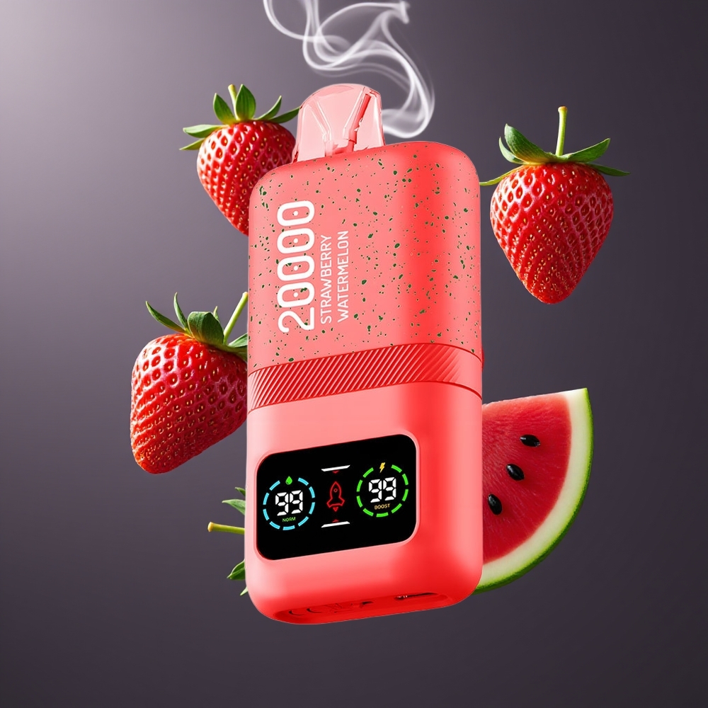 Aivono AIM MAGIC 20000 Puffs Dansk engros med 26ml E-liquid, Dual Mesh Coils og Jordbær-Vandmelon