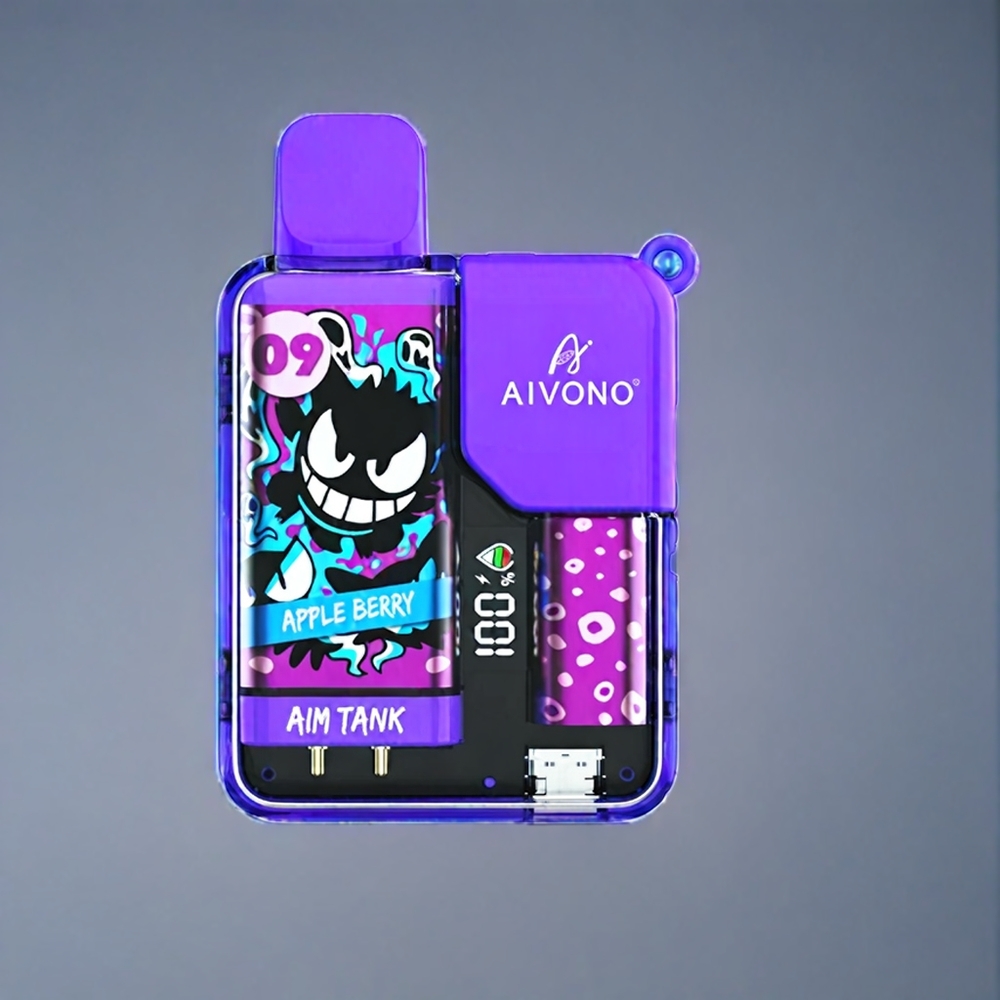 Aivono AIM-TANK 9500 Puffs Dansk Engros med 18ml E-væske og Æble-Bær Smag