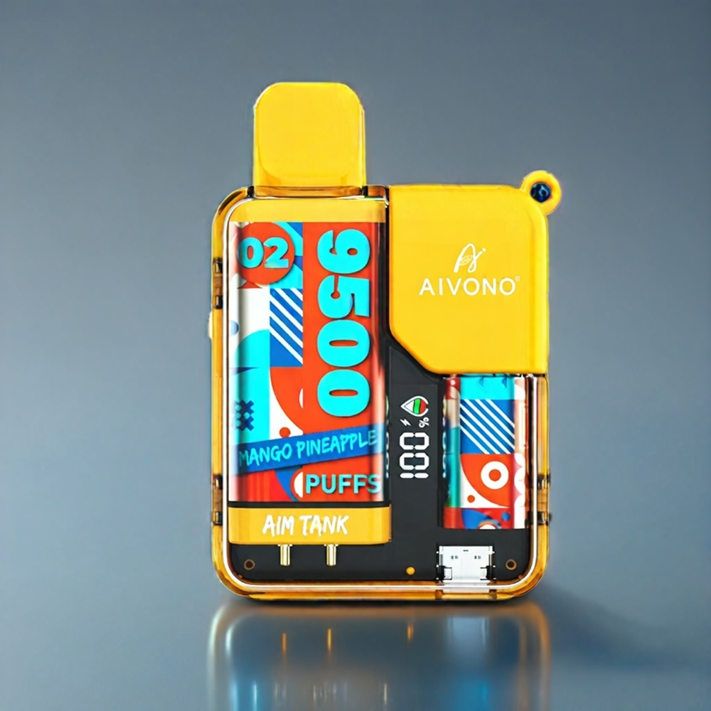 Aivono AIM-TANK 9500 Puffs Dansk Engros med Mango Ananas - 18ml E-væske, 650mAh Batteri, LCD-skærm