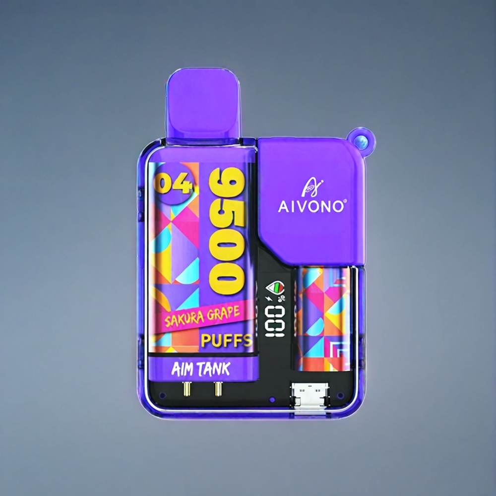 Aivono AIM-TANK 9500 Puffs Dansk engros med 18ml E-væske, 650mAh Batteri og Kirsebær-Vindruesmag