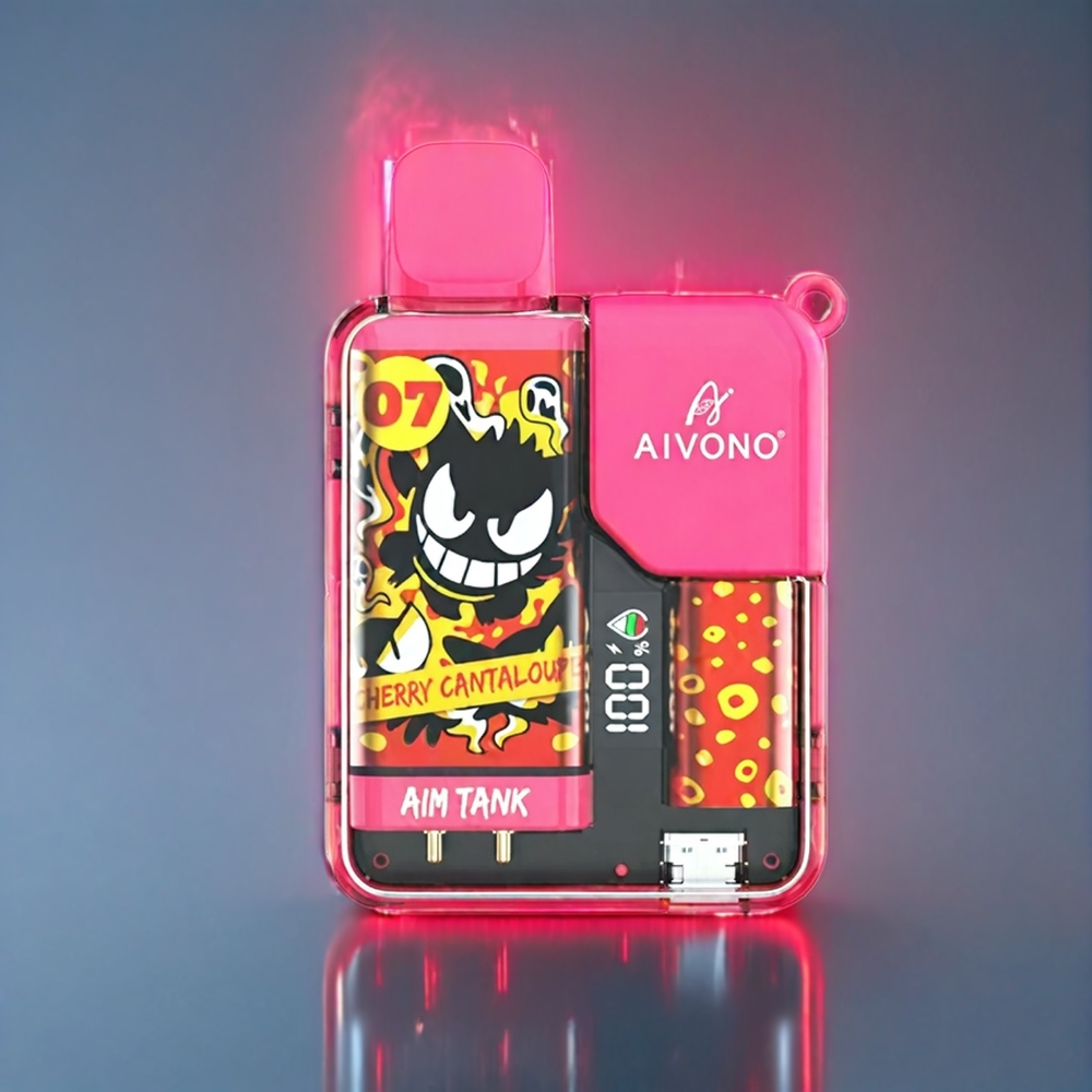 Aivono AIM-TANK 9500 Puffs Dansk engros med 18ml e-væske og 650mAh batteri - Kirsebær Cantaloupe