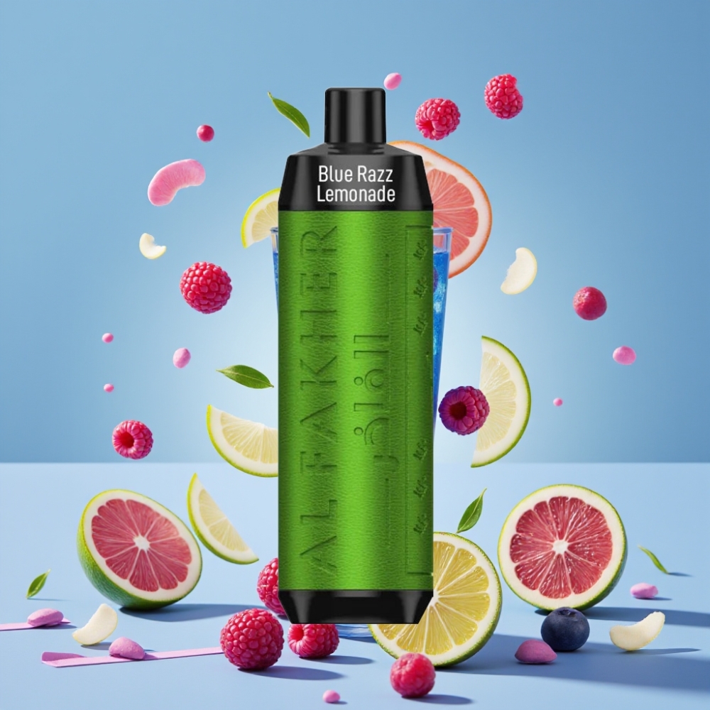 Al Fakher Crown Bar 8000 Crystal Engangs Vape Dansk Engros – Blå Hindbær Lemonade, 18ml e-Væske, 5mg Nikotin, 8000 Pust