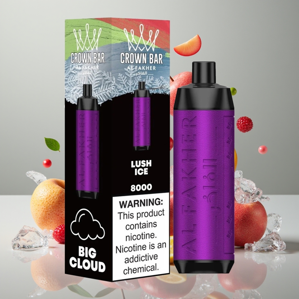 Al Fakher Crown Bar 8000 Crystal Engangs Vape Dansk Engros Is Lush Is