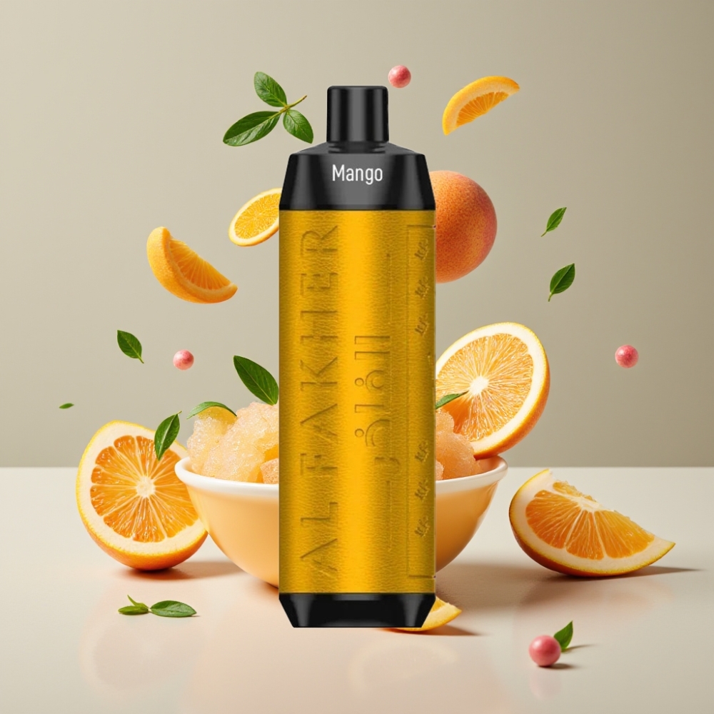 Al Fakher Crown Bar 8000 Crystal Vape til Engangsbrug Mango Is Dansk Engros – 18ml, 5mg Nikotin, 8000 Pust