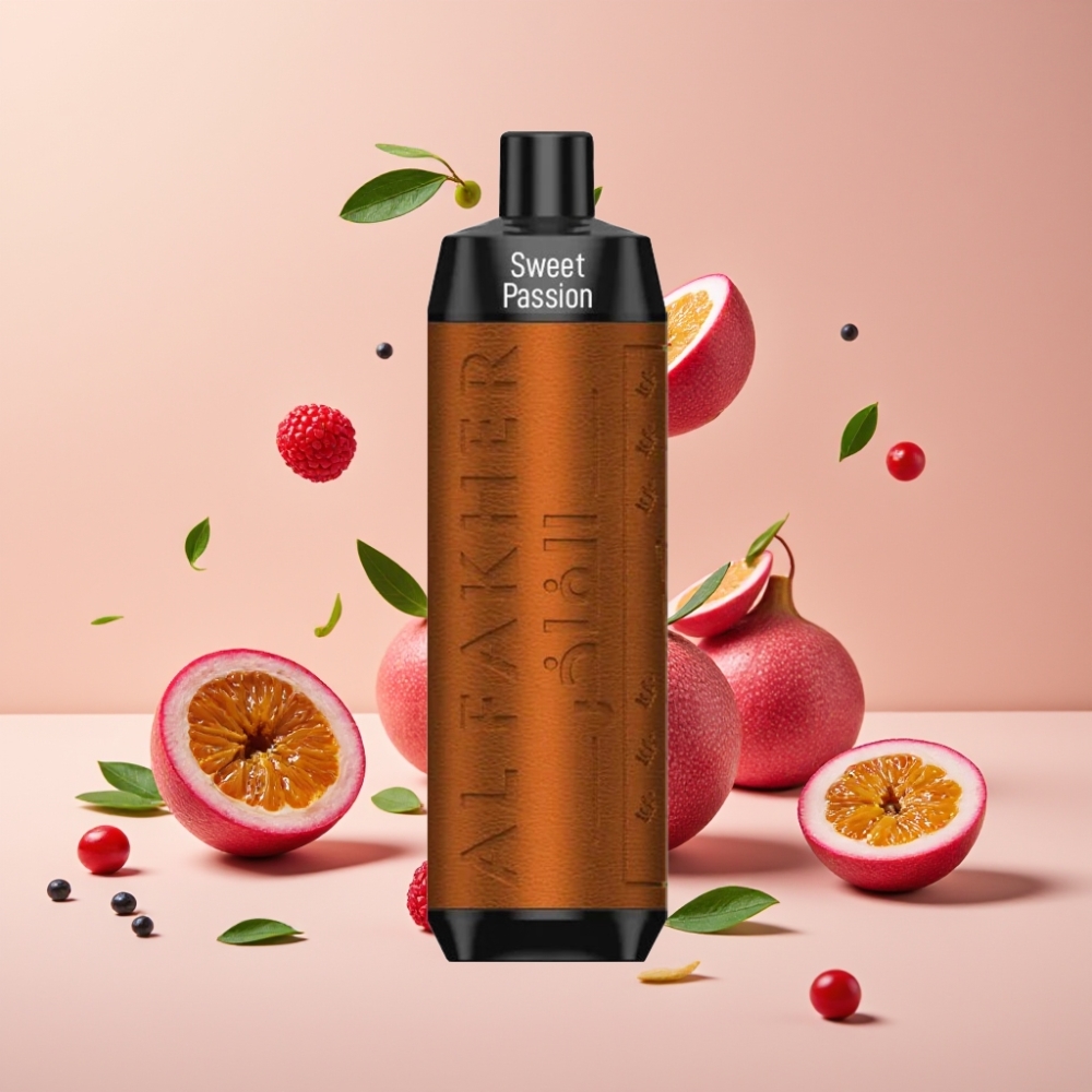 Al Fakher Crown Bar 8000 Crystal Vape til Engangsbrug Sødt Passionsfrugt Dansk Engros – 5mg Nikotin, 8000 Puff, 600mAh Batteri