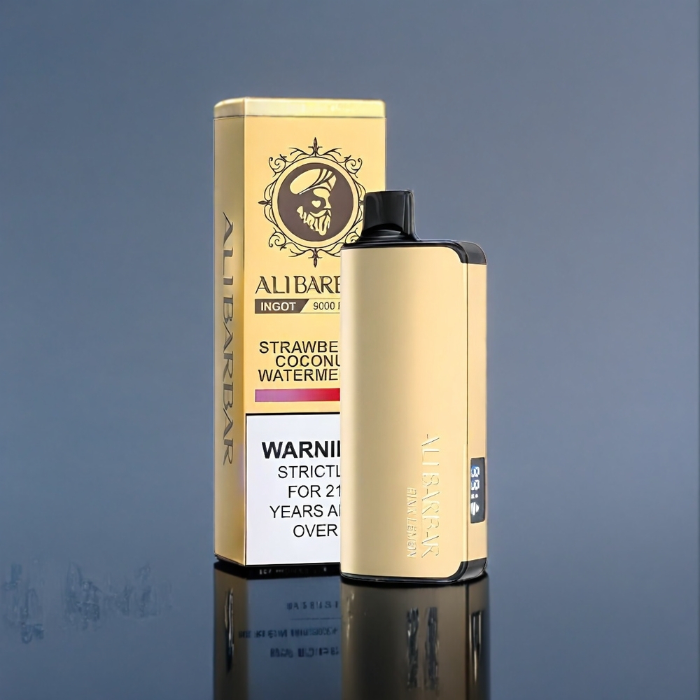 Alibarbar Ingot 9000 Puffs Dansk engros med 22ml e-væske og lyserød citron