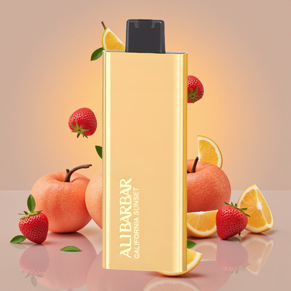 Alibarbar Pandora 7000 Puffs Dansk Engros Vape til Engangsbrug Californisk Solnedgang