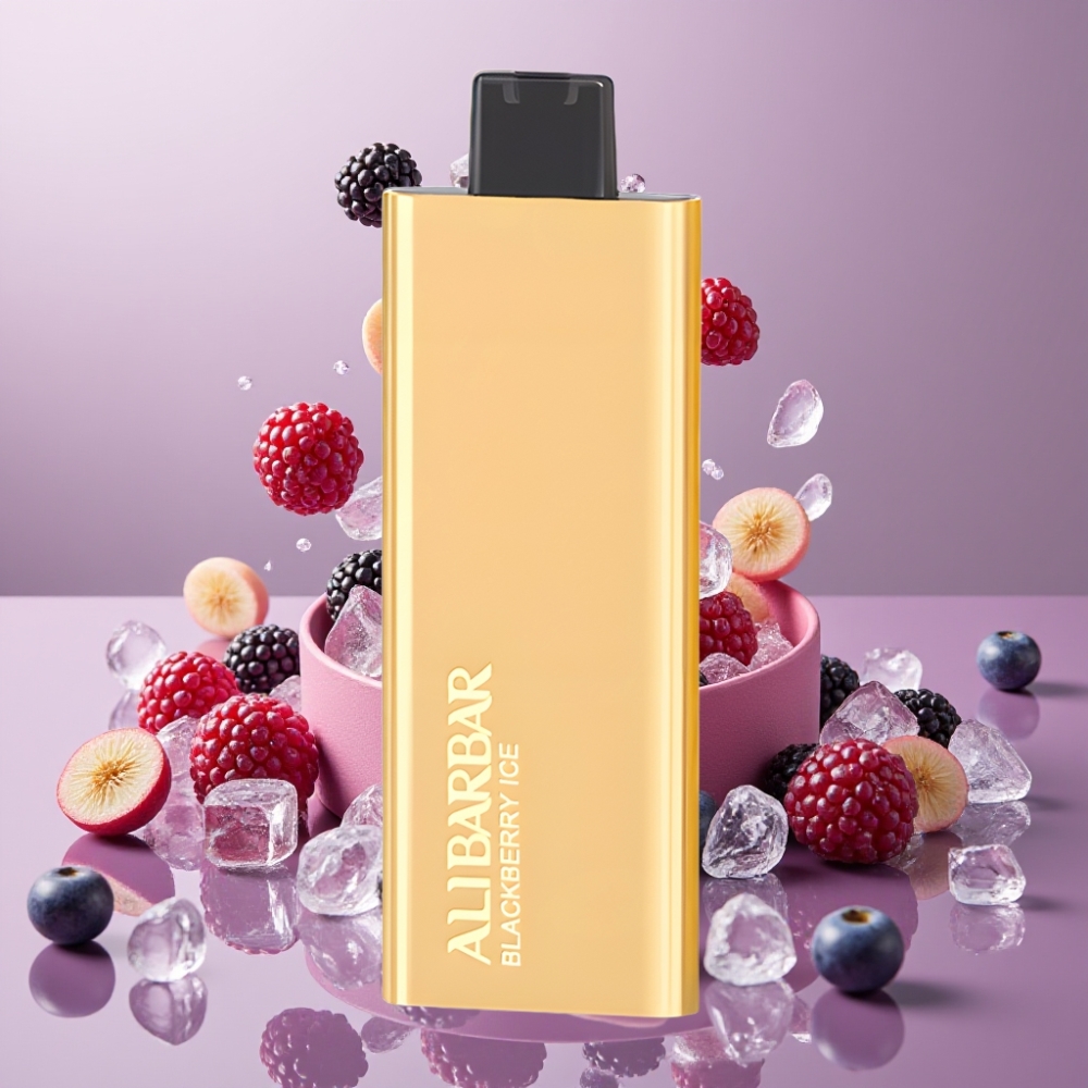 Alibarbar Pandora 7000 Puffs Engangs Vape Dansk Engros – 17 ml E-væske, 1.0 Ohm, Brombær Is