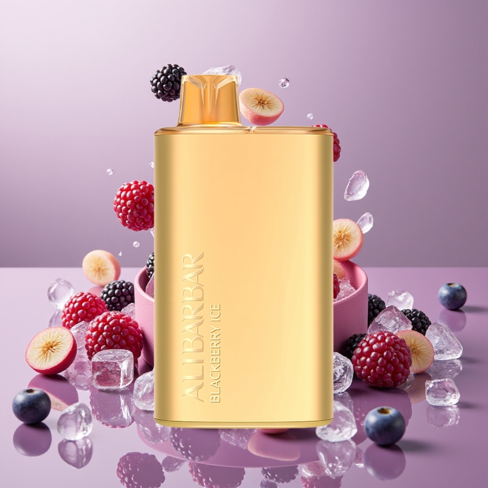 Alibarbar Rich 8000 Puffs Dansk Engros Vape til Engangsbrug 20ml 2000mAh Brombær Is