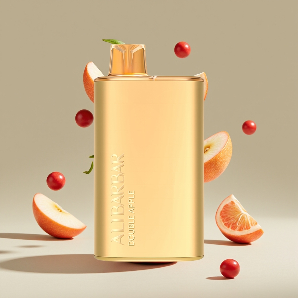 Alibarbar Rich 8000 Puffs Dansk Engros Vape til Engangsbrug med Dobbelt Æble – 20ml, 2000 mAh, 1.1 Ohm