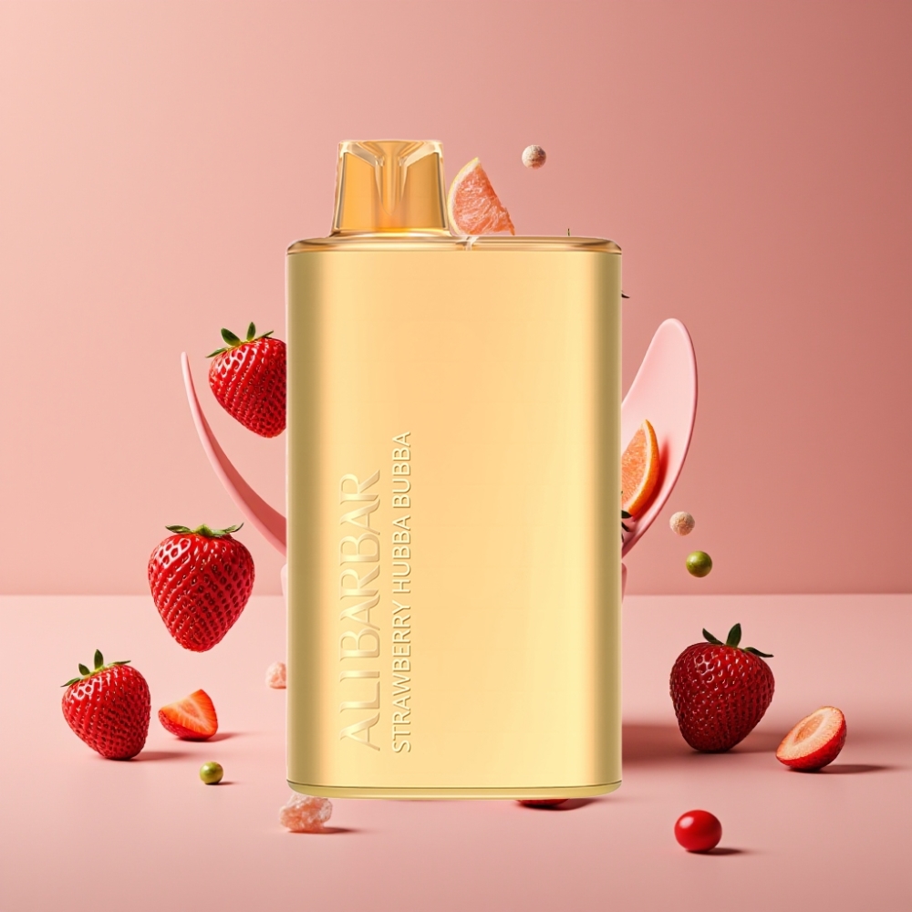 Alibarbar Rich 8000 Puffs Engangs Vape Dansk Engros – Jordbær Hubba Bubba – 20ml – 2000 mAh