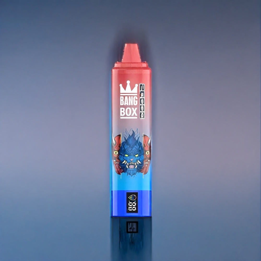 Bang Box 20000 Puffs Dansk Engros - Blå Hindbær Is med 35ml E-væske og Mesh spole