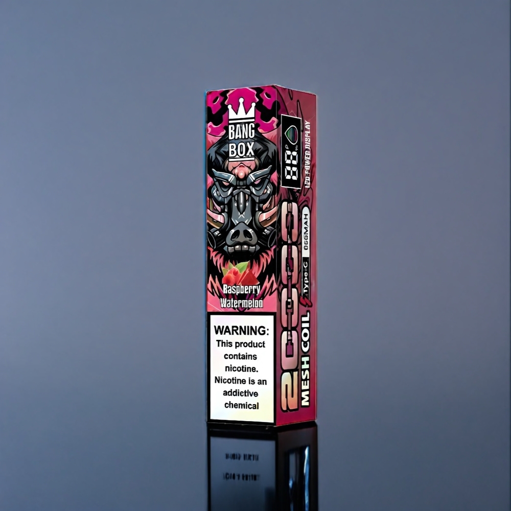 Bang Box 20000 Puffs Dansk Engros - Hindbær Vandmelon - 35ml E-væske, 850mAh, Mesh spole