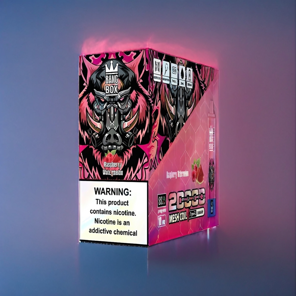 Bang Box 20000 Puffs Dansk Engros - Hindbær Vandmelon - 35ml E-væske, 850mAh, Mesh spole