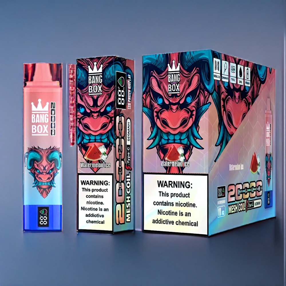 Bang Box 20000 Puffs Dansk Engros med 35ml E-væske og Vandmelon Is