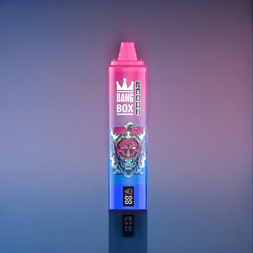 Bang Box 20000 Puffs Dansk Engros med Blåbær Sur Hindbær Is, 35ml E-væske, Mesh spole, 850mAh