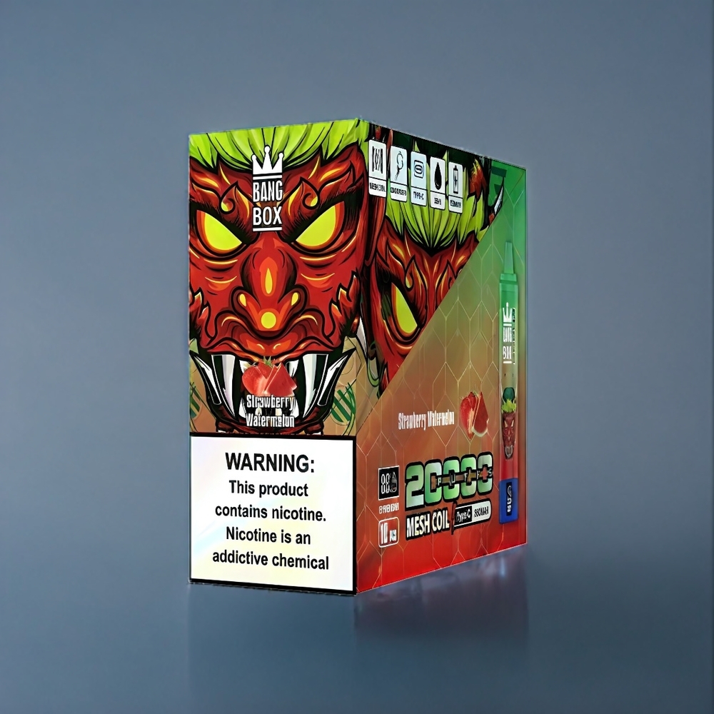 Bang Box 20000 Puffs Dansk Engros med Jordbær/Vandmelon, 35ml E-væske, 850mAh, Mesh spole