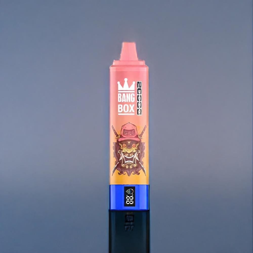 Bang Box 20000 Puffs Dansk engros med 35ml E-væske og Mango-Peach (Mango-Fersken)