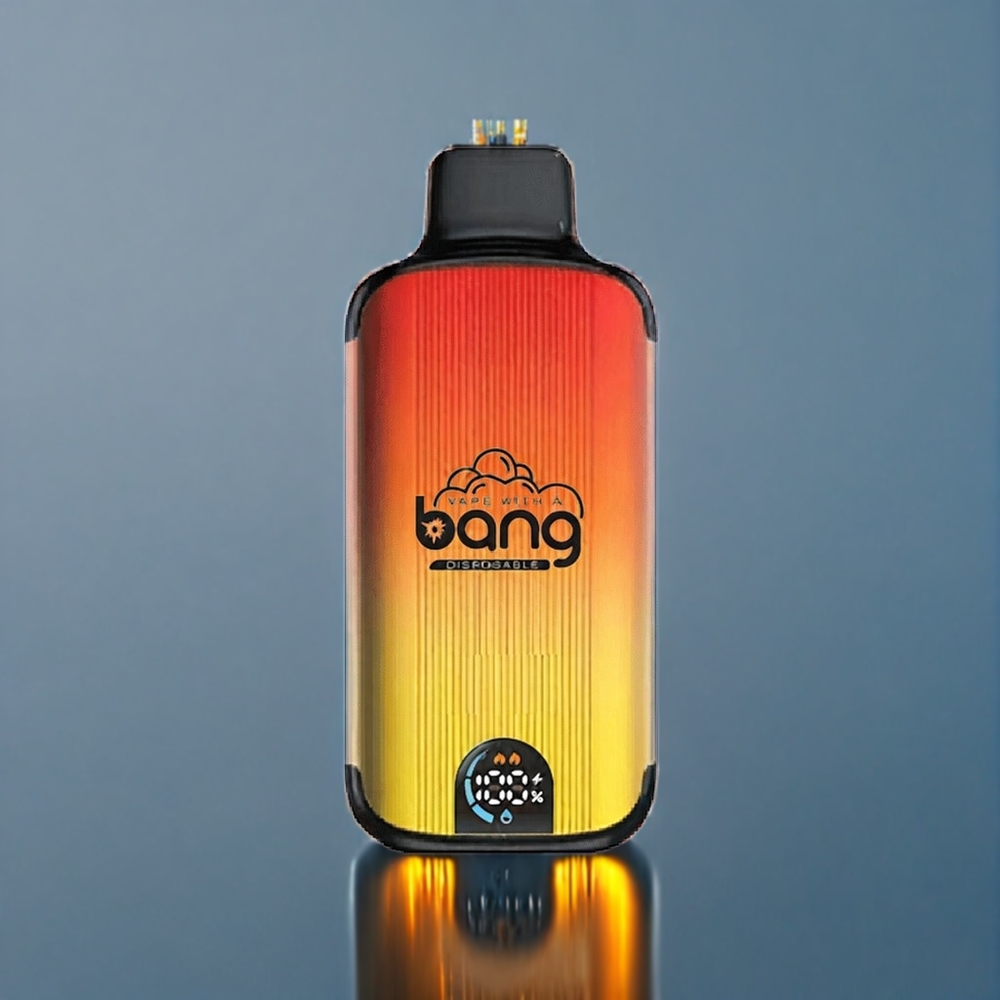 Bang 20000 Puffs Engangs-vape Dansk Engros - Jordbær Mango, Type-C Opladning, Smart Skærm, 13400mAh Batteri