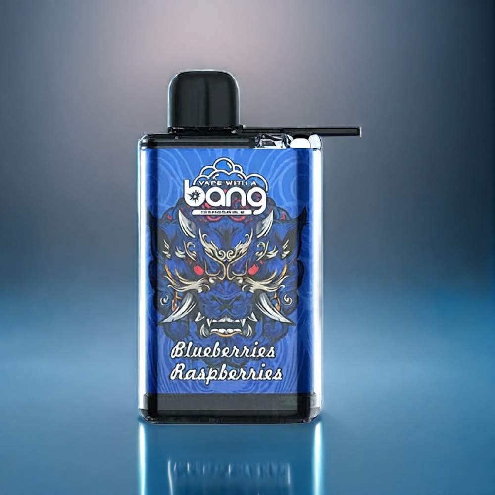 Bang 28000 Puffs Engangs E-cigaret Dansk Engros - Blåbær Hindbær (0%, 2%, 3%, 5% Nikotin, 650mAh, 30ml)