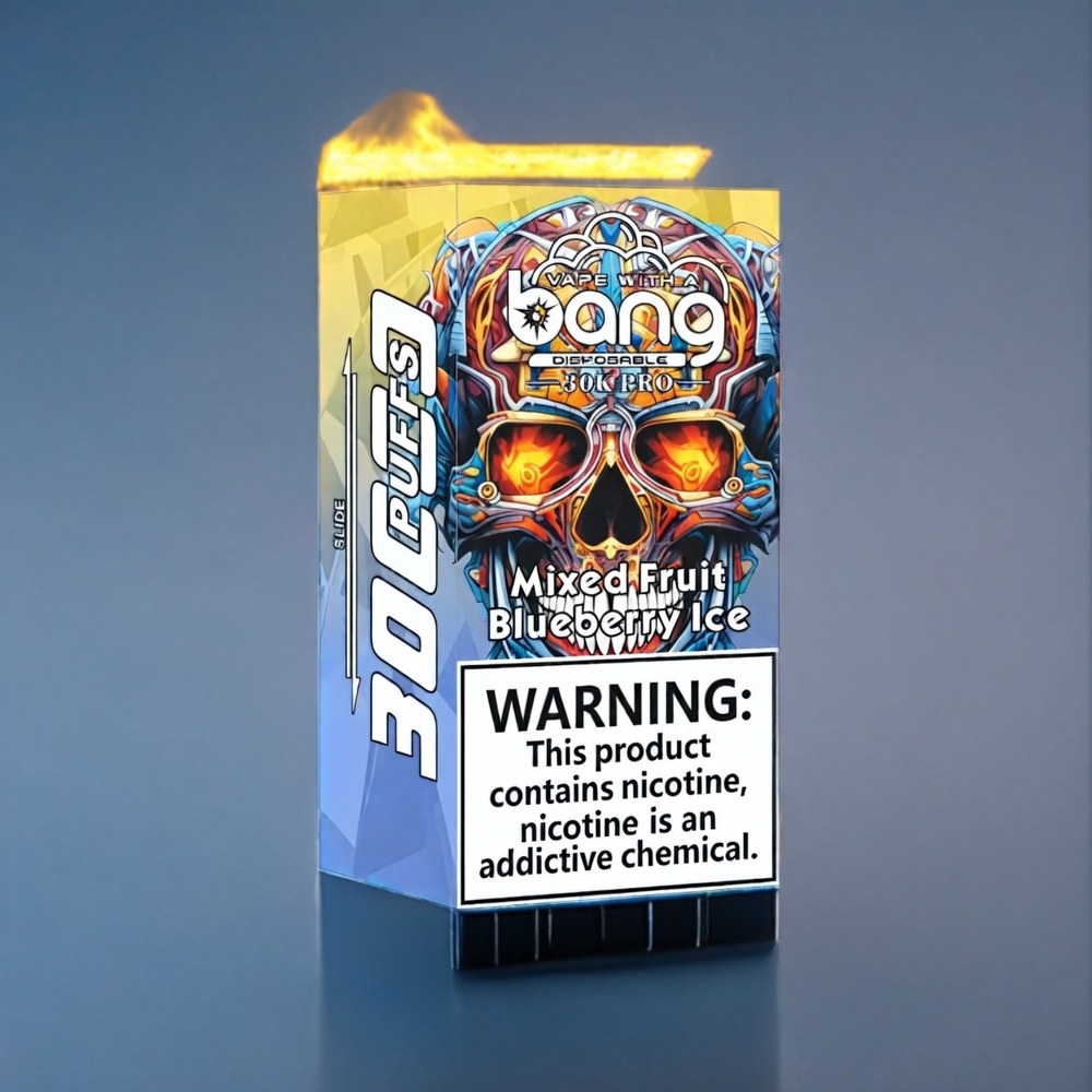 Bang 30K Pro 30000 Puffs Dansk Engros - Dual-Smagsystem med Blandet Frugt & Blåbær Is - 36ml / 550mAh