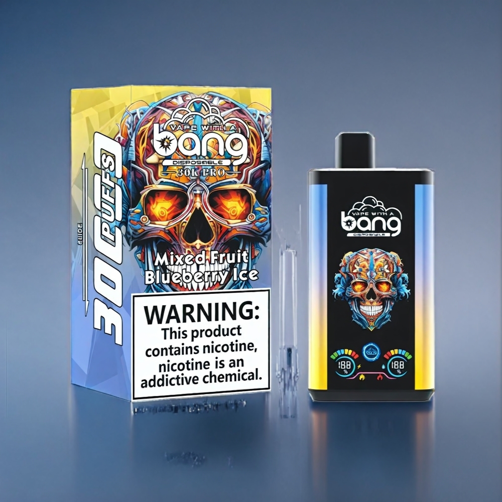 Bang 30K Pro 30000 Puffs Dansk Engros - Dual-Smagsystem med Blandet Frugt & Blåbær Is - 36ml / 550mAh