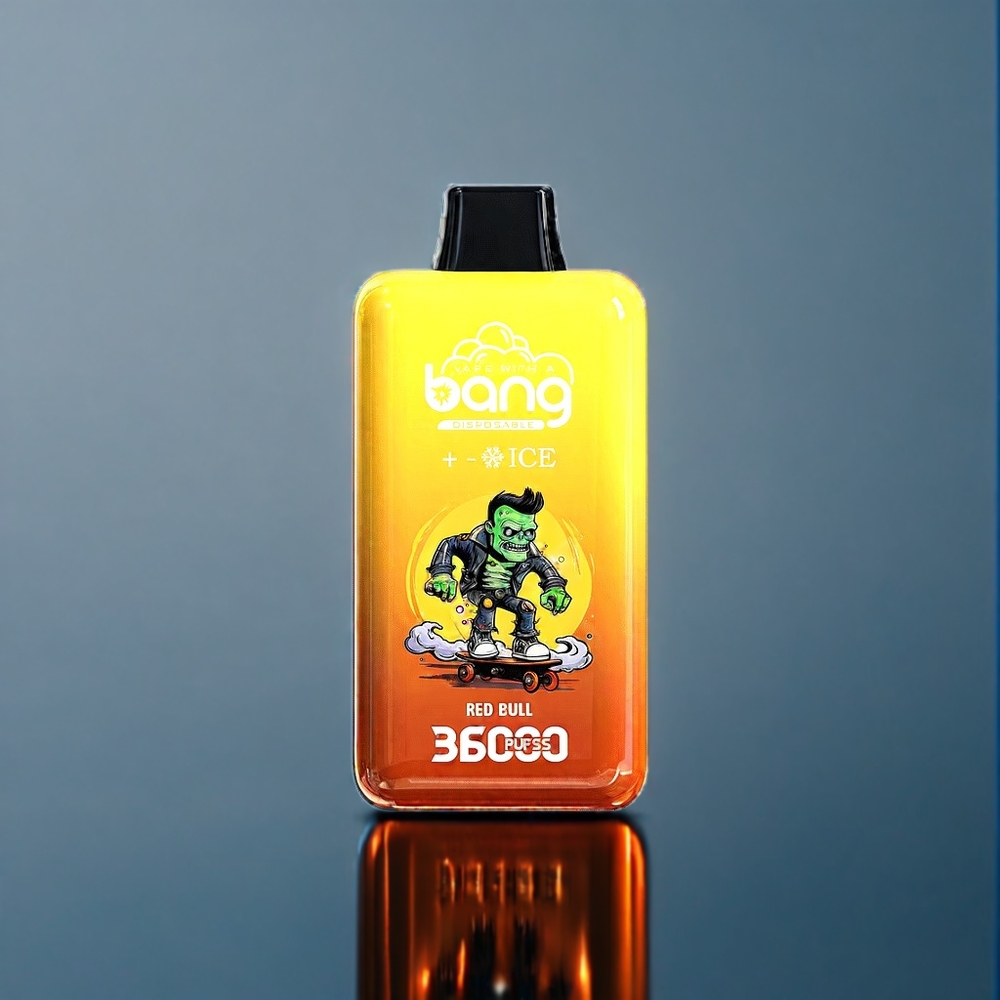 Bang 36000 Ice Level Engangsdevice Dansk Engros - 36ml E-Væske, 850 mAh, 1.0 Ohm Mesh spole, Rød Tyr