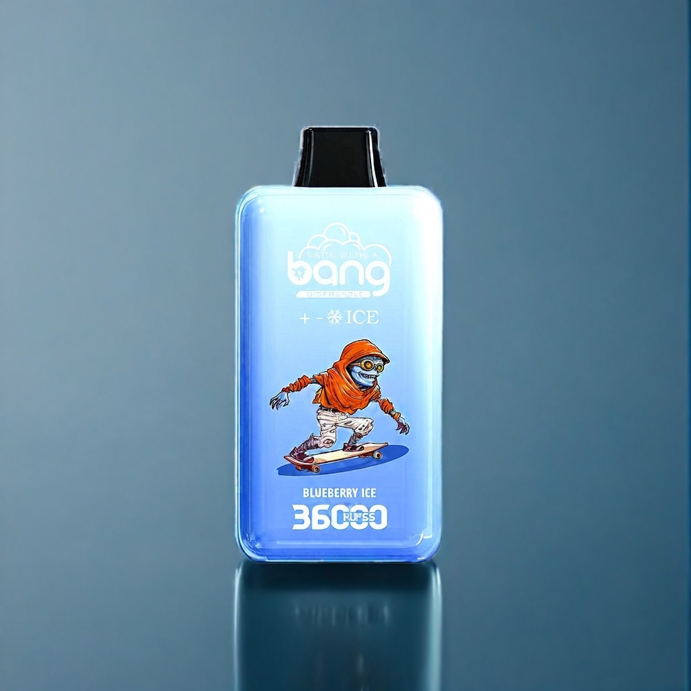 Bang 36000 Ice Level Engangsdevice Dansk Engros - Blåbær Is (36000 Puffs, 36ml, 850 mAh)