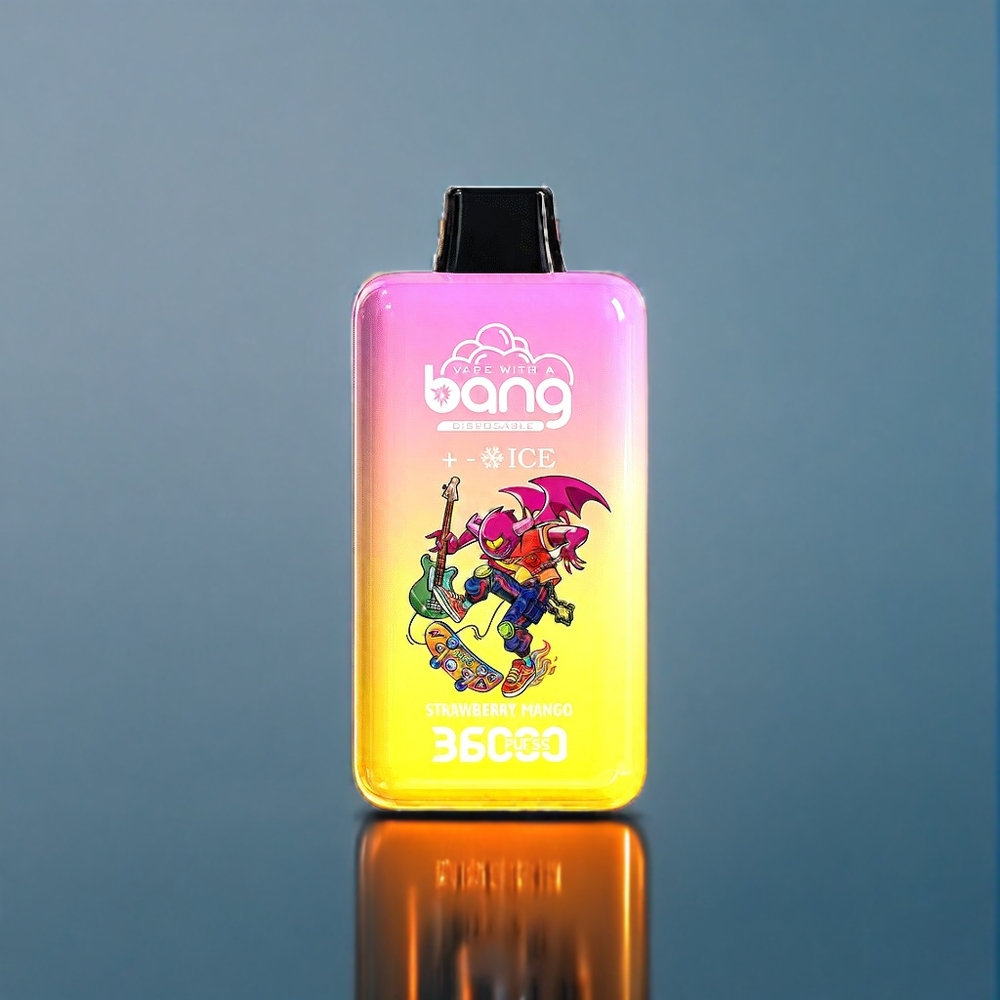 Bang 36000 Ice Level Engangsdevice Dansk Engros - Jordbær Mango (36000 Puffs, 36ml, 850 mAh)