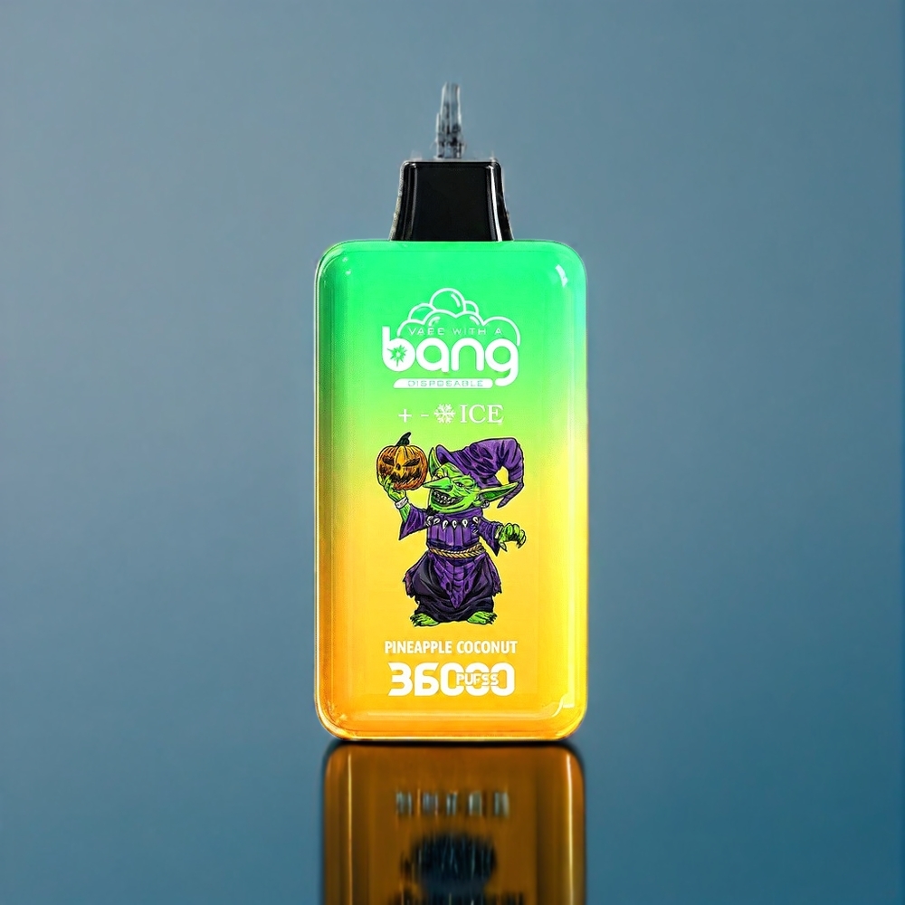 Bang 36000 Ice Level Engangsenhed Ananas Kokosnød Dansk engros - 36000 Puffs, 36ml, 850 mAh