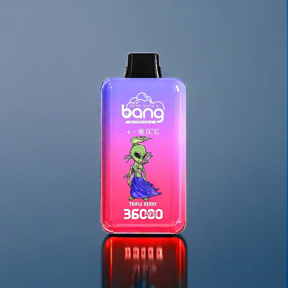 Bang 36000 Ice Level Engangsenhed Dansk engros - 36000 Puffs, 36ml, Triple Bær (Tre Bær)