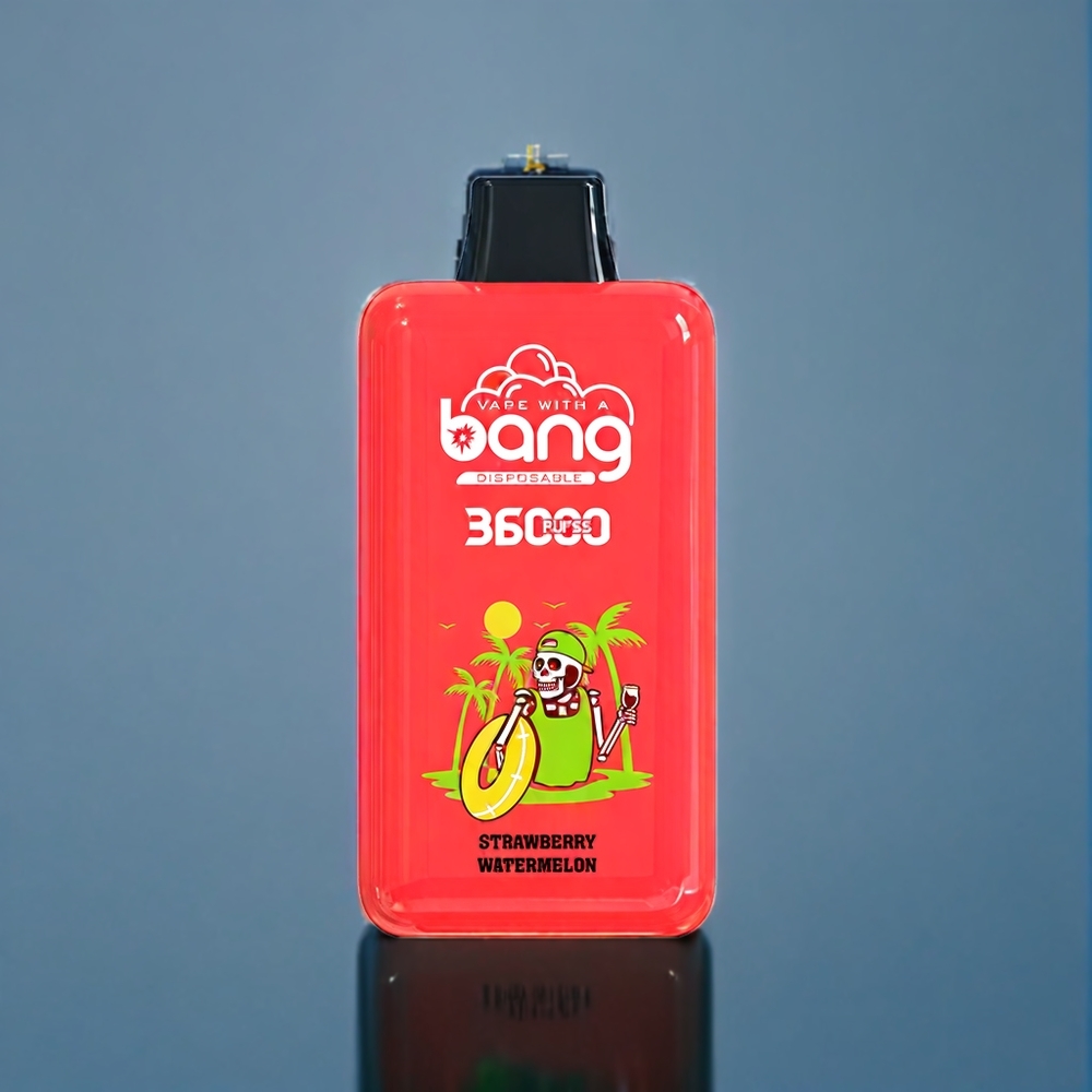 Bang 36000 Power Engangs Vape Dansk Engros - Jordbær Vandmelon (0%/2%/3%/5% Nikotin, 850mAh, 36ml, 36000 Puffs)