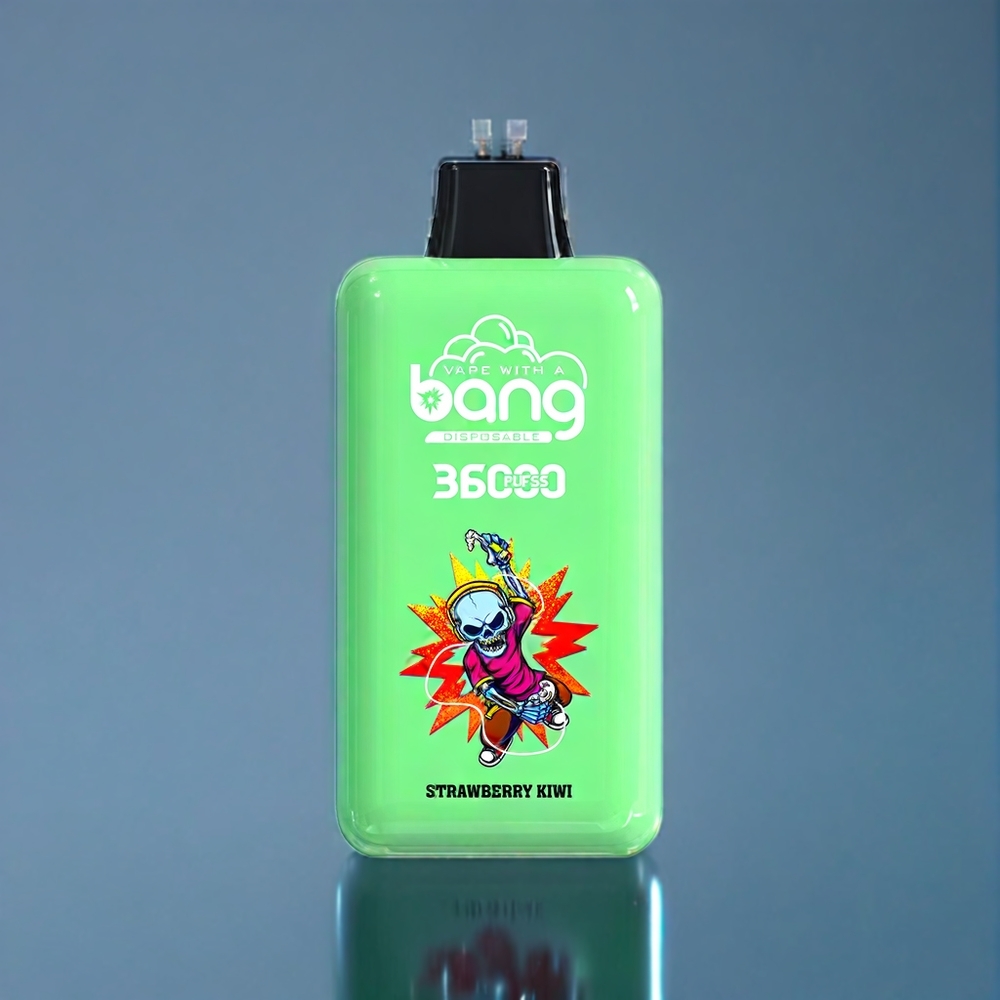 Bang 36000 Power Engangs vape Dansk Engros - Jordbær Kiwi (0%-5% Nikotin, 36ml, 850mAh)