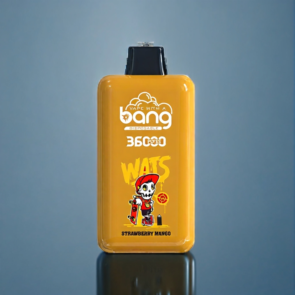 Bang 36000 Power Engangs vape Dansk Engros - Jordbær Mango (0%-5% Nikotin, 850mAh, 36ml)