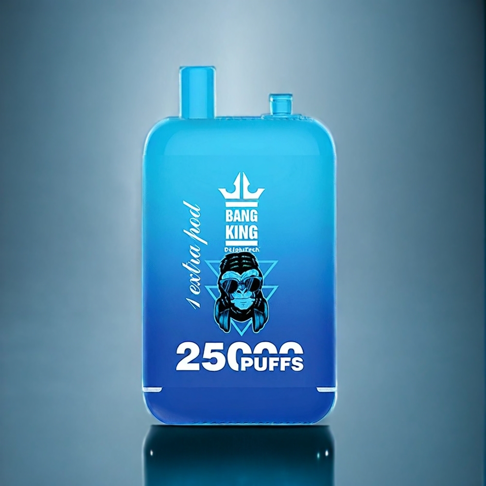 Bang King 25000 Puffs Dansk Engros - 46ml E-Liqvid, 650 mAh, Dual Pod System, Blå Hindbær Is