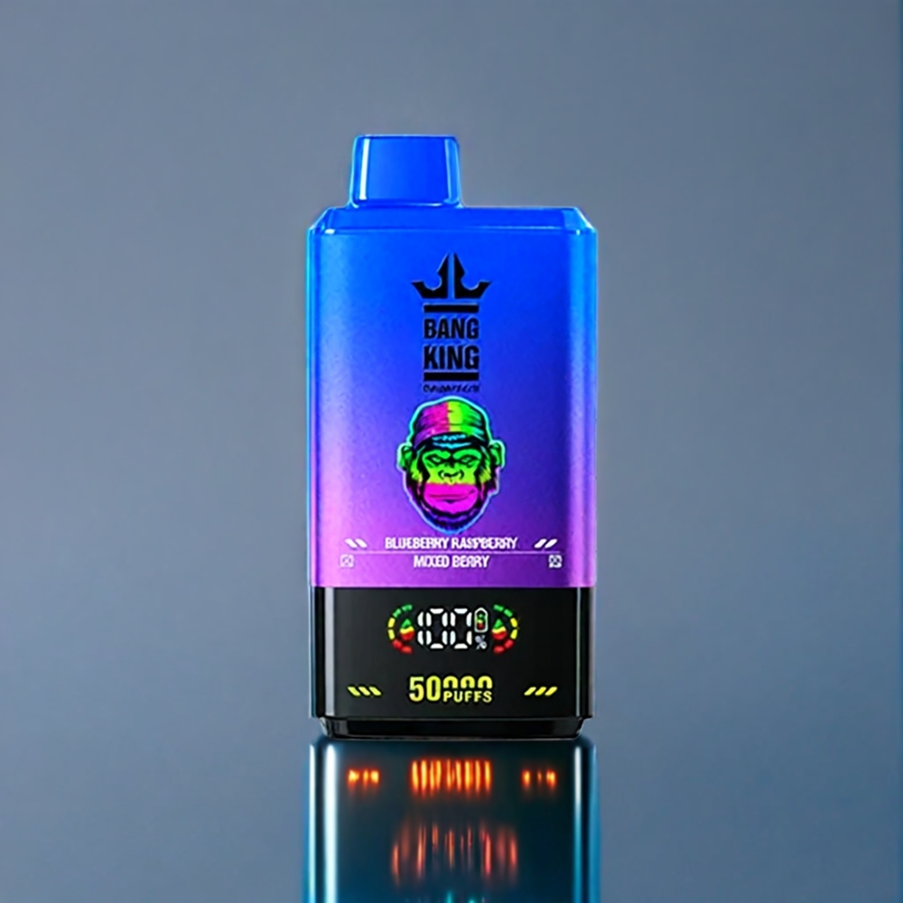 Bang King 50000 Engangs Vape Dansk Engros - 50ml, 850mAh, Blåbær Hindbær Blandet Bær