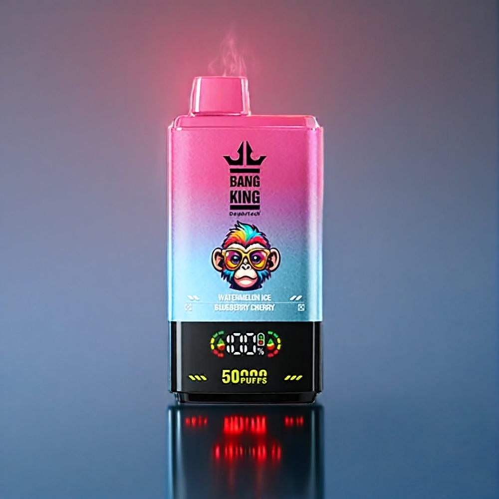 Bang King 50000 Engangs Vape Dansk Engros - Vandmelon, Blåbær, Kirsebær (50ml, 850mAh, Type-C)