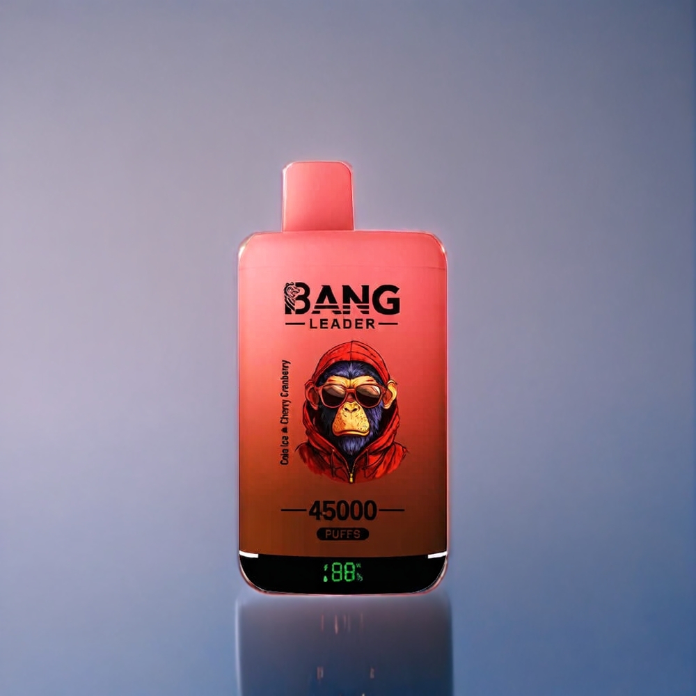 Bang Leader 45000 Puffs Engangs Vape Dansk Engros med Smart Skærm og Cola-Iskirsebær Smag