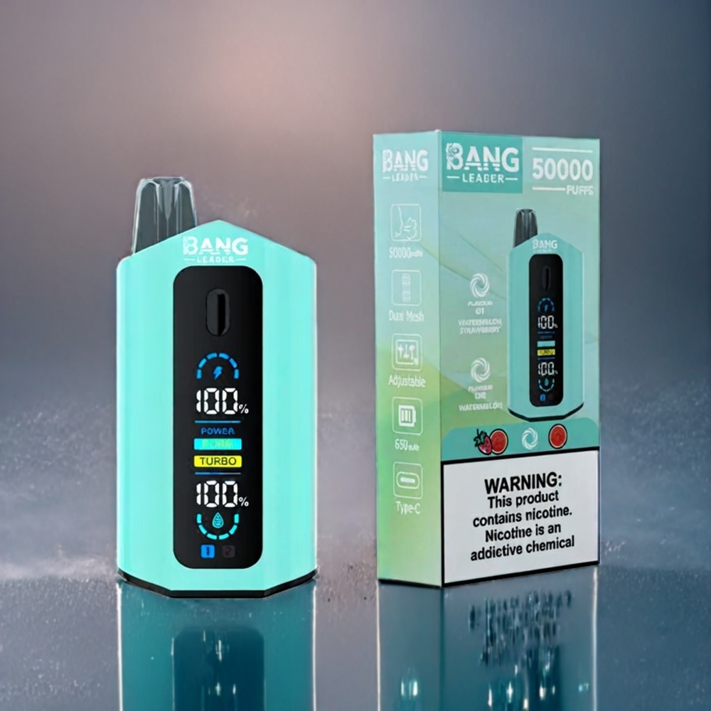 Bang Leader 50000 Puffs Dansk Engros Engangs vape med Vandmelon Jordbær og Redbull