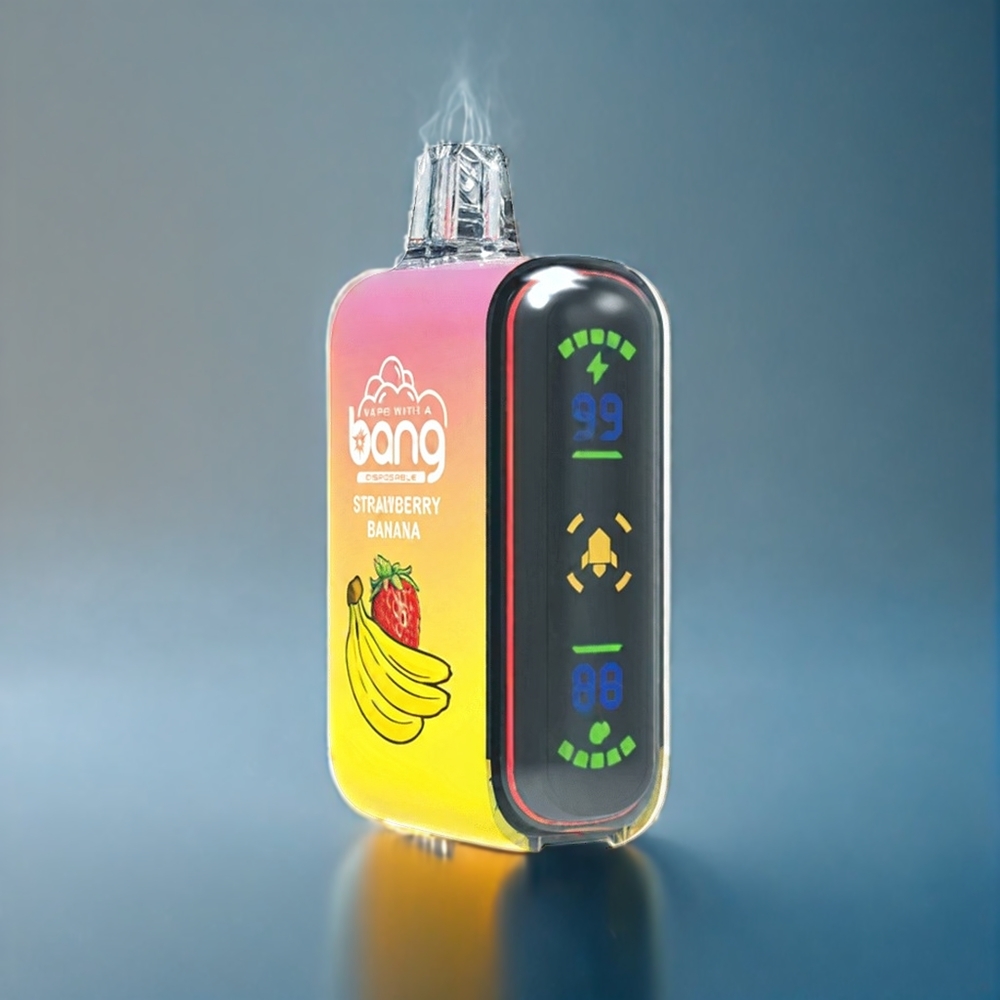 Bang Rocket 18000 Puffs Engangs vape Dansk engros - Jordbær Banan (0%, 2%, 3%, 5% Nikotin, 26ml, 650mAh)