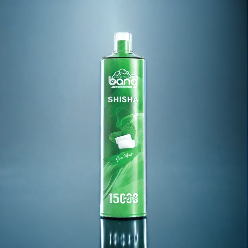 Bang Shisha 15000 Puffs Dansk Engros Engangs vape med Gummi Mynte, Type-C Opladning og 23ml E-væske