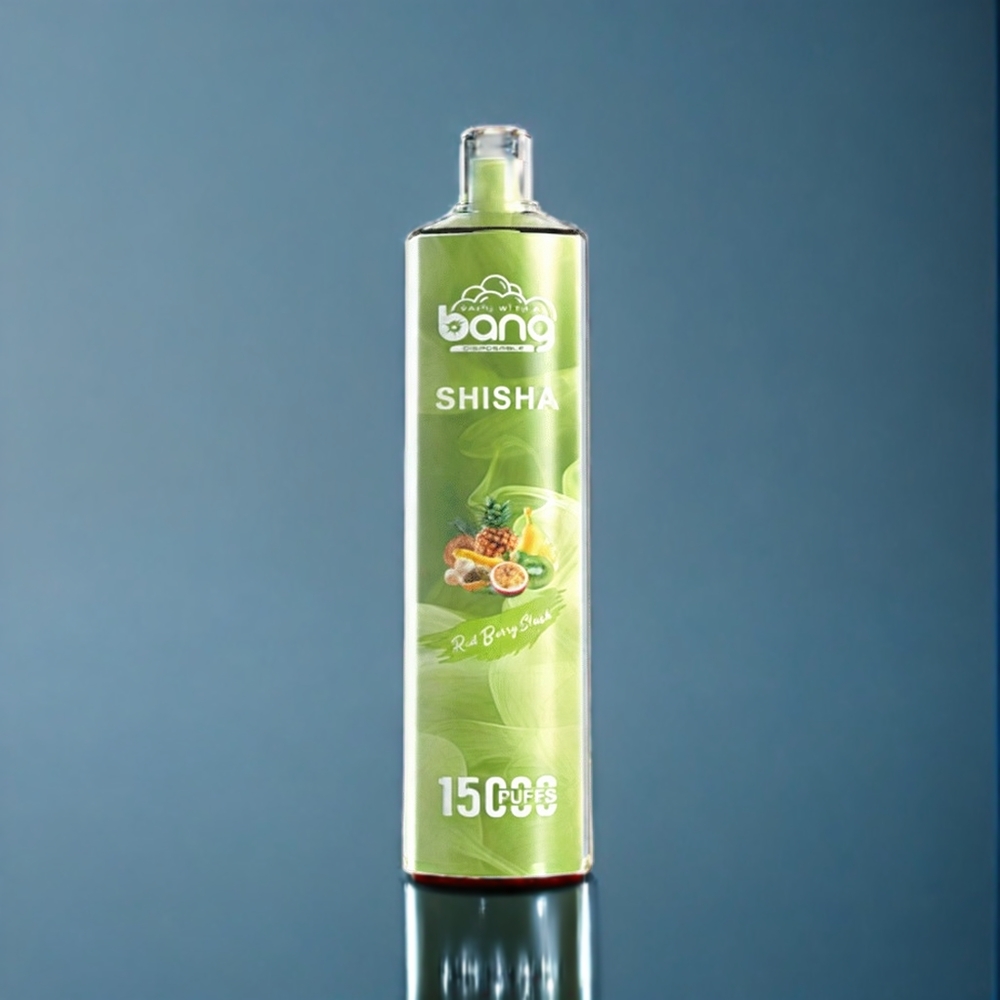 Bang Shisha 15000 Puffs Engangs Vape Dansk Engros - Rød Bær Slush - 23ml E-væske, Type-C Opladning, 600mAh Batteri