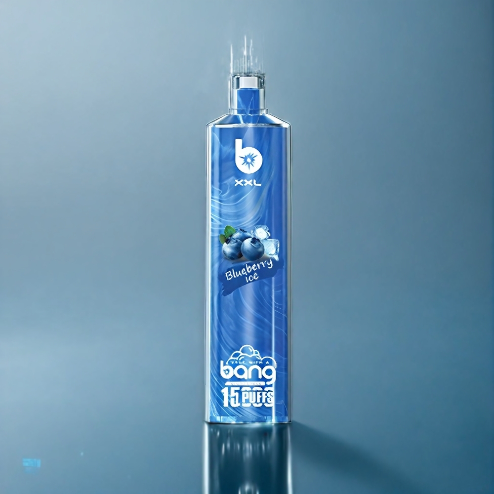 Bang Shisha 15000 Puffs Engangs Vape Dansk Engros med Blåbær Is, Type-C Opladning og 23ml E-væske